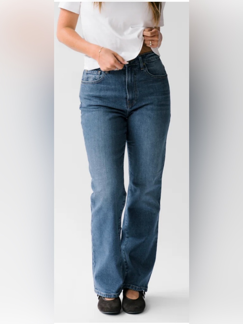 Nelle Atelier The Kate High Rise Stovepipe Jeans 26 Sapphire Wash Made in USA